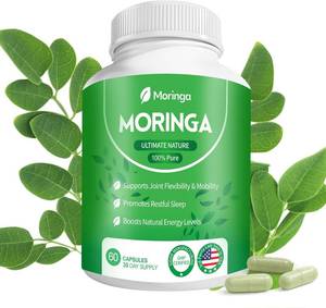 lot 43599 image: LOT OF TWO Bottles Moringa Capsules 800mg - Pure Moringa Powder Supplement for Energy, Immune, Skin &amp Gut Health - Caffeine-Free, Non-GMO Green Antioxidant Superfood 60 Vegan Capsules