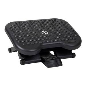 lot 15516 image: Mind Reader Foot Rest  Ergonomic  Height Adjustable  Plastic  17 L x 13 W x 6.25 H  Black