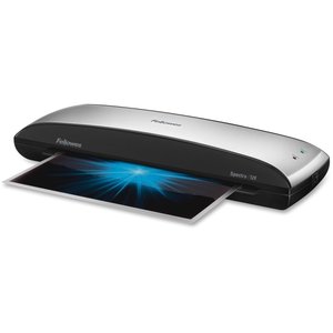 lot 15531 image: Fellowes Spectra 5 Mil Pouch Laminator with Spectra 125 Laminator and Pouch Starter Kit  12.5  x 12.5