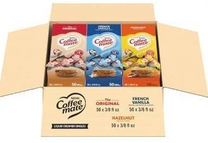 lot 15548 image: 2 Nestle Coffee Mate Creamer Singles Variety Packs - 300 Count, BB Mar 2026
