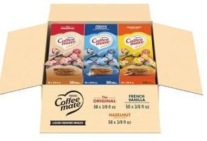 lot 15549 image: 2 Nestle Coffee Mate Creamer Singles Variety Packs - 300 Count BB Mar 2026