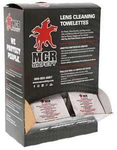 lot 15551 image: 9 Boxes of MCR Safety LCT Anti-Fog Anti-Static Lens Cleaning Towelettes