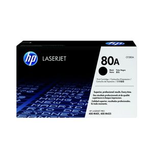 lot 15559 image: HP 80A Black Original LaserJet Toner Cartridge  2 560 pages  CF280A