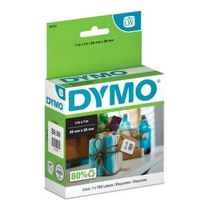 lot 15563 image: 3 DYMO LabelWriter Multipurpose Labels  1 x 1  White  750 LabelsRoll
