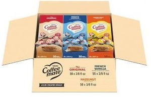 lot 15586 image: 2 Nestle Coffee Mate Creamer Singles Variety Packs - 300 Count, BB Mar 2026