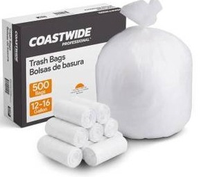 lot 15597 image: 8 Coastwide Professional Clear Plastic Can Liners