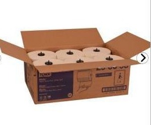 lot 15598 image: Tork 1-Ply Non-Perforated Roll Towels, White, 7.8 Inch, 900 Foot Roll, 6Case