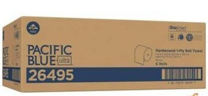 lot 15611 image: Pacific Blue Ultra Hardwound 1 Ply Roll Towel, 6 Rolls