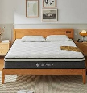 lot 15640 image: Review 10 Inch Full Size Memory Foam Hybrid Mattress- Retail $485