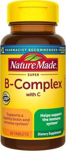 lot 3041 image: Nature Made Super B Complex with Vitamin C and Folic Acid, Dietary Supplement for Cellular Energy Support, 60 Tablets, 60 Day Supply BB APR 2025