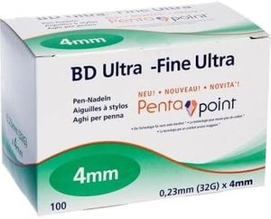 lot 3070 image: Lot of 2 BD Ultra-Fine Pen Needles 4mm 100 pcs BB 9 2026
