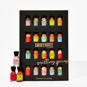 lot 3147 image: Smokehouse by Thoughtfully, Gourmet Ultimate Grilling Spice Gift Set, Flavors Include Chili Garlic, Italian Seasoning, and More, Pack of 20