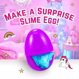 lot 3152 image: Unicorn Egg Sparkly Surprise Slime Kit For Kids, Fun Sensory Toy