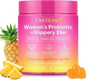 lot 3158 image: Feminine Probiotics Gummies,Vaginal Women Probiotic,Feminine Balance pH Gummies for Healthy Odor,Improve Immune,Support Vaginal Health,with Slippery Elm(60 Gummies) BB NOV 2025