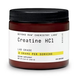 lot 3184 image: Beyond Raw Chemistry Labs Creatine HCl Powder  Improves Muscle Performance BB OCT 26