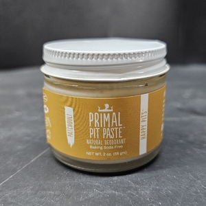 lot 3188 image: Primal Pit Paste Natural Aluminum-Free Deodorant, Baking Soda-Free, Patchouli (1-Pack)  Sensitive Skin Friendly, Effective All-Day Odor Control for Women & Men, Organic Ingredients and Essential Oils