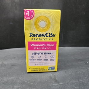 lot 3192 image: Renew Life Ultimate Flora Women Care Probiotic Vegetarian Capsules - 30ct BB AUG 23