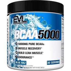 lot 3195 image: Evlution EVL BCAAs Amino Acids Powder - BCAA Powder Post Workout Recovery Drink and Stim Free Pre Workout Energy - 5g Branched Chain Amino Acids Supplement for Men - Blue Raz. BB NOV 20