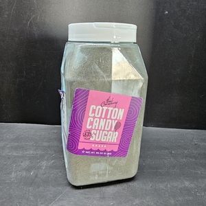 lot 3208 image: The Candery Cotton Candy Floss Sugar 6lbs 96oz Jars - 1 Pack Grape. BB JAN 28