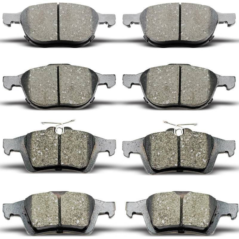 lot 3421 image: DYZJKWJW D1044 D1095 Front Rear Ceramic Brake Pads Set Fit For Ford EscapeFocusTransit Connect,For Mazda 33 SportMazda 5,For Volvo C30C70S40V50 - Retail $37