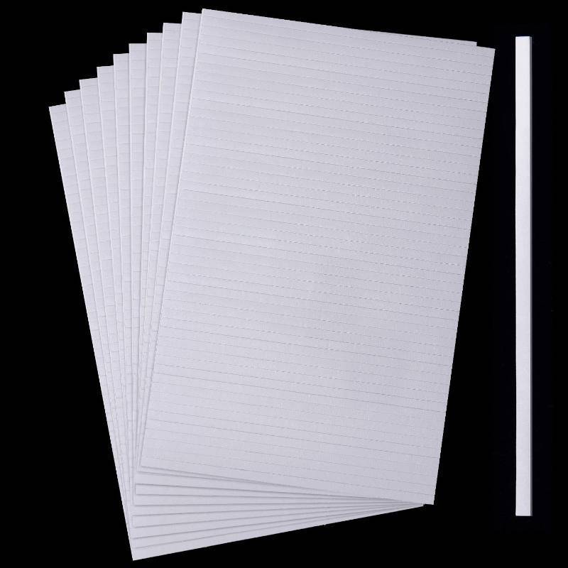 lot 3423 image: Outus 1000 Pieces Foam Sticky Strips Double Sided Dual-Adhesive 3D Foam Tapes Foam Pop Strips Adhesive Mount for Shaker Card Scrapbooking, 20 Sheets (3.9 Inch) - Retail $13