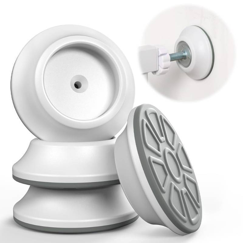 lot 3466 image: COMOMY 4 Pack Baby Gate Wall Protector, Safety Child Gate Extender Wall Cups, Baby Gate Wall Guard for Protect Walls & Doorways from Pet & Dog Gates, Pressure Mounted Gates Extension Kit, White - Retail $10