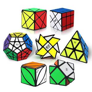 lot 4606 image: Speed Cube Set, Puzzle Cube Bundle with Axis, Fisher, Ivy, Windmill, Skew, Megaminx and Pyramid Cubes, Smooth Magic Cubes Collection for Kids Teens &amp Adults (7 Pack)&nbsp
