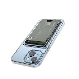 lot 4658 image: Wuwedo for iPhone 13 Clear Wallet Case, Anti-Yellowing Slim Fit Thin TPU Bumper  PC Back Case with 2 Cards Holder - Retail $11