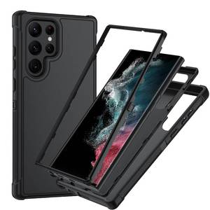lot 4661 image: SunStory Compatible with Samsung Galaxy S22 Ultra Case, 3-Layer Heavy Duty Full-Body Cover,Military-Grade Drop Protection, 3 in 1 Hybrid Protective Case for Galaxy S22 Ultra 6.8, Black - Retail $8