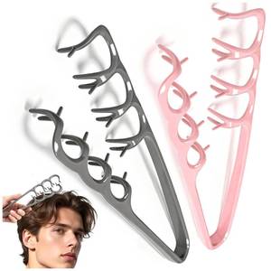 lot 4689 image: New Upgrade Texture Comb, Volumizing Wide-Tooth Hair Styling Comb, Fluffy Wide Tooth Curly Hair Comb, Mens Textured StylingComb, Fringe Parting Styling Accessory (2PCS) - Retail $15