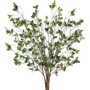 Sggvecsy 43" 6Pcs Artificial Ficus Branches Faux Leaf Spray Green Eucalyptus Branches Artificial Greenery Stems Fake Ficus Twig Plants for Home Office Wedding Vase Filler Shop Decoration - Retail: $26
