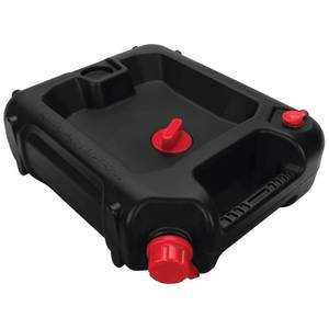 lot 4720 image: Performance Tool W4076 10-Quart Oil Drain Container, Deep Drain Well, Integrated Handle, Sealing Rubber Gaskets, Black - Retail $31