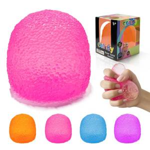 lot 4728 image: Stress Balls-Gumdrop Squishy Stress for Kids and Adults, Super Solid Squeeze Ball, Sensory for Stress Relief, Birthday, Easter Basket Stuffers and Party Favors(Pink) - Retail $14