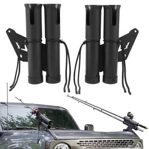 lot 4754 image: Broaddict Off-Road Fishing Rod Holder, Double Rod Kit with 4 Holders fit for 2021 Ford Bronco 24 Door - Retail $119