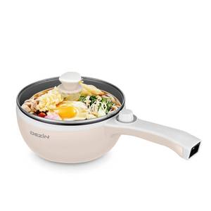 lot 4759 image: Dezin Hot Pot Electric Upgraded, Non-Stick Saute Pan, Rapid Noodles Electric Pot, 1.5L Mini Portable Hot Pot for Steak, Egg, Fried Rice, Ramen, Oatmeal, Soup with Power Adjustment - Retail $34
