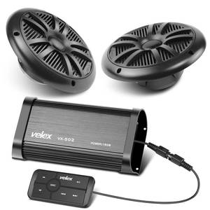 lot 4790 image: velex Marine Bluetooth Amplifier Speaker Package - Retail $113