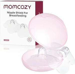 lot 57825 image: Silicone Nipple Shields for Breastfeeding, Flower Shape Petal Design, Ultra Thin & Soft for Flat or Inverted Nipples, Flexible Nursing Shield, BPABPS Free (1 Pair, 17mm) - Retail $10