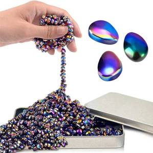 lot 57857 image: Fidget Toys For Teen Boys Adult, 1000pc Metal Cool Gadgets Gift Quiet Office Desk Sensory Stress Fidgets Beads Stones Toy Anxiety Relief Items For Teen Girls ADHD Autism Autistic Ferrite Putty - Retail $24