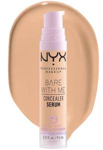 lot 57864 image: NYX PROFESSIONAL MAKEUP Bare With Me Concealer Serum, Concealer Makeup For Up To 24Hr Hydration - Beige - Retail $12