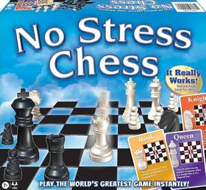 lot 57870 image: No Stress Chess by Winning Moves Games USA, Celebrating 20 Years as the Chess Teaching Game Using Innovative Action Cards, for 2 Players, Ages 7 (1091) - Retail $26