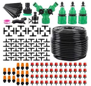lot 57876 image: Garden Drip Irrigation System, Drip Irrigation Kit with 165FT50M Drip Irrigation Hose DIY Saving Water Garden Watering System for Garden Greenhouse, Flower Bed, Patio, Lawn - Retail $18