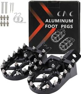 lot 57879 image: Universal Foot Pegs Footpegs Pedals CNC Aluminum Foot Rests for CRF70 XR70 CRF110 XR110 XR50 CRF50 pit bike and most Chinese pit bike Stomp Demon X WPB Orion M2R Black - Retail $32