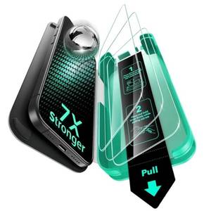 lot 57887 image: ESR 3 Pack 9H Glass for iPhone 16 Pro Max Screen Protector, Military Grade Shatterproof & Longest Durable Armorite Ultra-tough Tempered Glass with UltraFit Tray - Retail $19