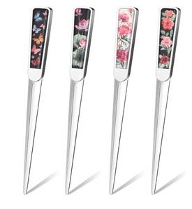 lot 57890 image: 4 Pieces Letter Opener Knife Fancy Stainless Steel Envelope Openers Slitter Lightweight Mail Opener Tool for Women Men Graduation Gift Office Home School Supplies(Vintage Style) - Retail $15