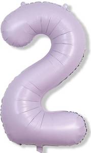lot 57905 image: Light Purple 2 Balloons, 40 Inch Giant Lilac Helium Mylar Foil Number 0-9, Pastel Dusty Purple 2nd Birthday Balloon for Girls, Morados Numero Two Balloons for Women Anniversary Party Decorations - Retail $6