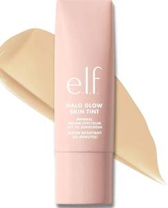 lot 57960 image: e.l.f. Halo Glow Skin Tint SPF 50, Tinted Moisturizer For Light, Buildable Coverage, Creates A Natural Glow, Vegan & Cruelty-Free, 4 Light Neutral - Retail $18