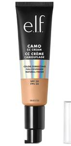 lot 57965 image: e.l.f. Camo CC Cream, Color Correcting Medium-To-Full Coverage Foundation with SPF 30, Medium 330 W, 1.05 Oz (30g) - Retail $16