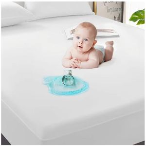 lot 57984 image: GRT 2 Pack Twin Mattress Protector Waterproof, Breathable & Noiseless Waterproof Mattress Protector Fitted Deep Pocket from 5 to 19, Smooth Twin Mattress Cover Machine Washable - Retail $24
