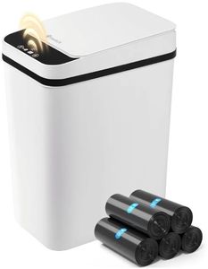 lot 57990 image: FRESHLIX Bathroom Garbage Can with Lid, 2.6 Gallon Diaper Trash Can, Automatic Trash Cans Touchless, Slim Waterproof Smart Commercial Trash Can for Bedroom, Bathroom, Office, Living Room, Toilet, RV - Retail $23