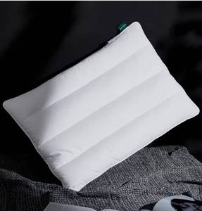 lot 58007 image: Three Geese Luxury Natural Flat Thin Goose Feather Down Pillows Queen Size, 2.5 Height, 100% Organic Cotton Cover, Medium Firm Hotel Collection Ultra Slim Thin Bed Pillows, Machine Washable - Retail $55